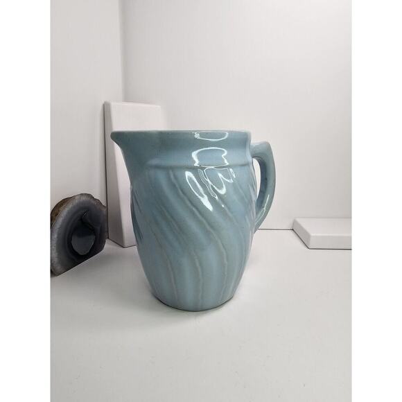 Vintage Light Blue Signed Pitcher - Picture 1 of 8